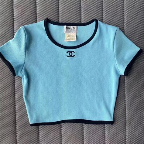 chanel crop top replica|chanel t shirt original.